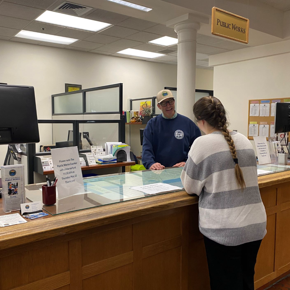 Permit center at Stockton City Hall